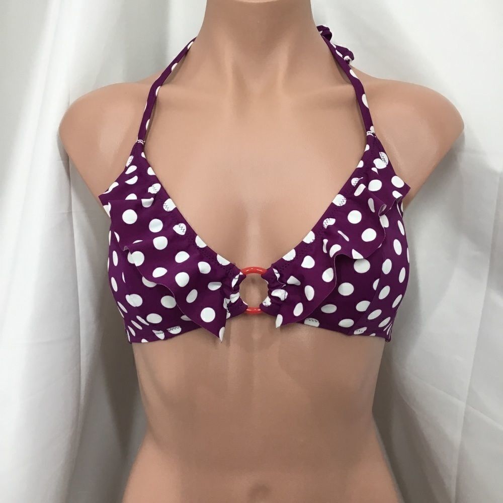 Marie Meili O Ring Polka Dot Bikini Top (D6)